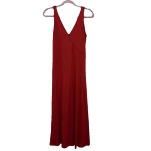 VTG Victoria Secret Babydoll Burnt Orange Slimming Maxi Dress Size Small